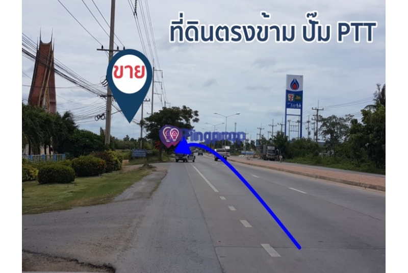 ขายที่ดิน กำแพงแสน เป็นที่ดินเปล่าติดถนน 4 เลน ถนนมาลัยแมน ใกล้ เกษตรศาสตร์ กำแพงแสน 